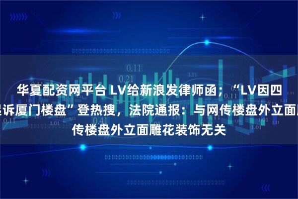 华夏配资网平台 LV给新浪发律师函；“LV因四叶雕花装饰起诉厦门楼盘”登热搜，法院通报：与网传楼盘外立面雕花装饰无关